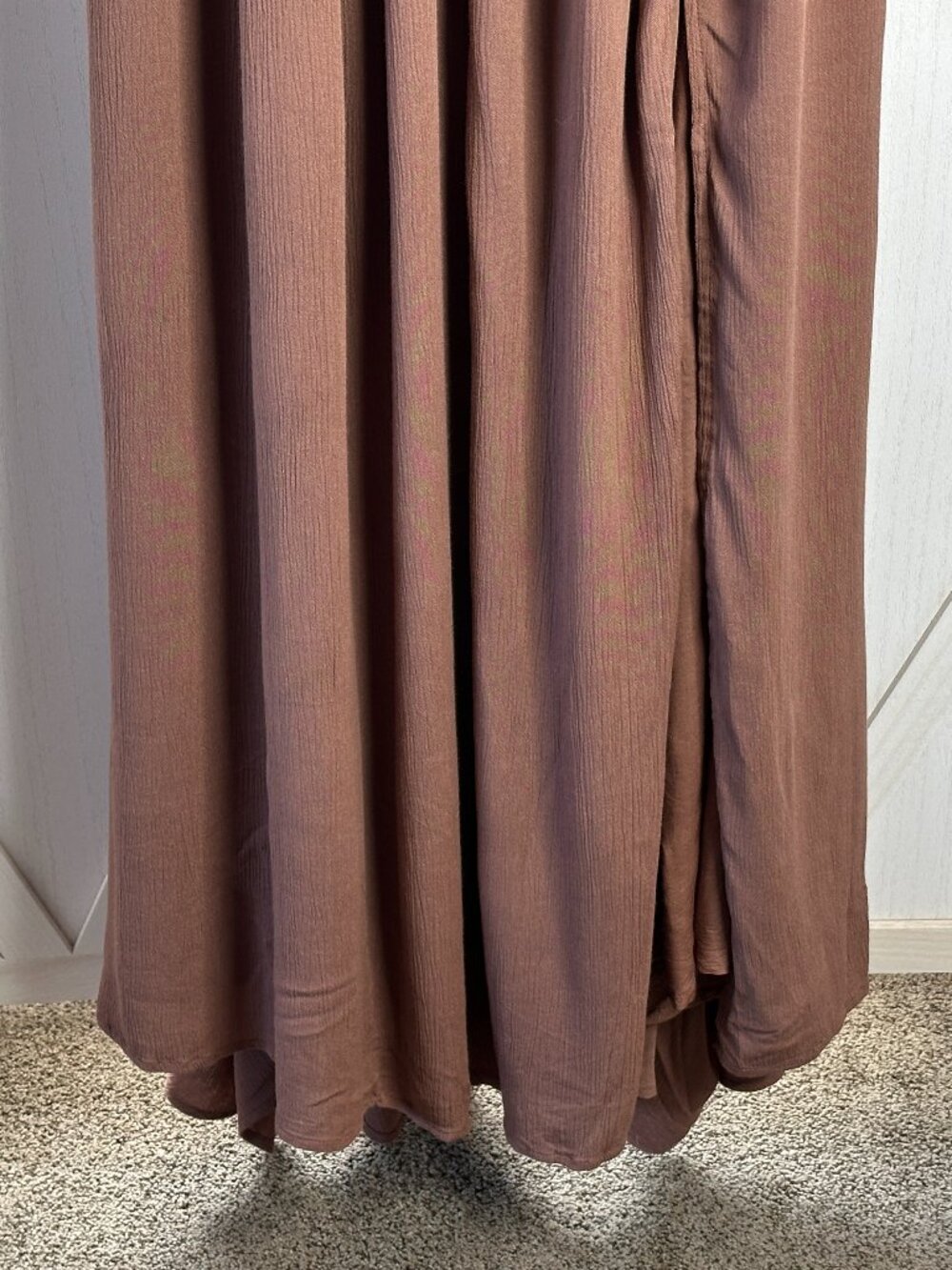 Free People Brown Maxi Dress with Side Slit - Picture 11 of 13